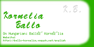 kornelia ballo business card